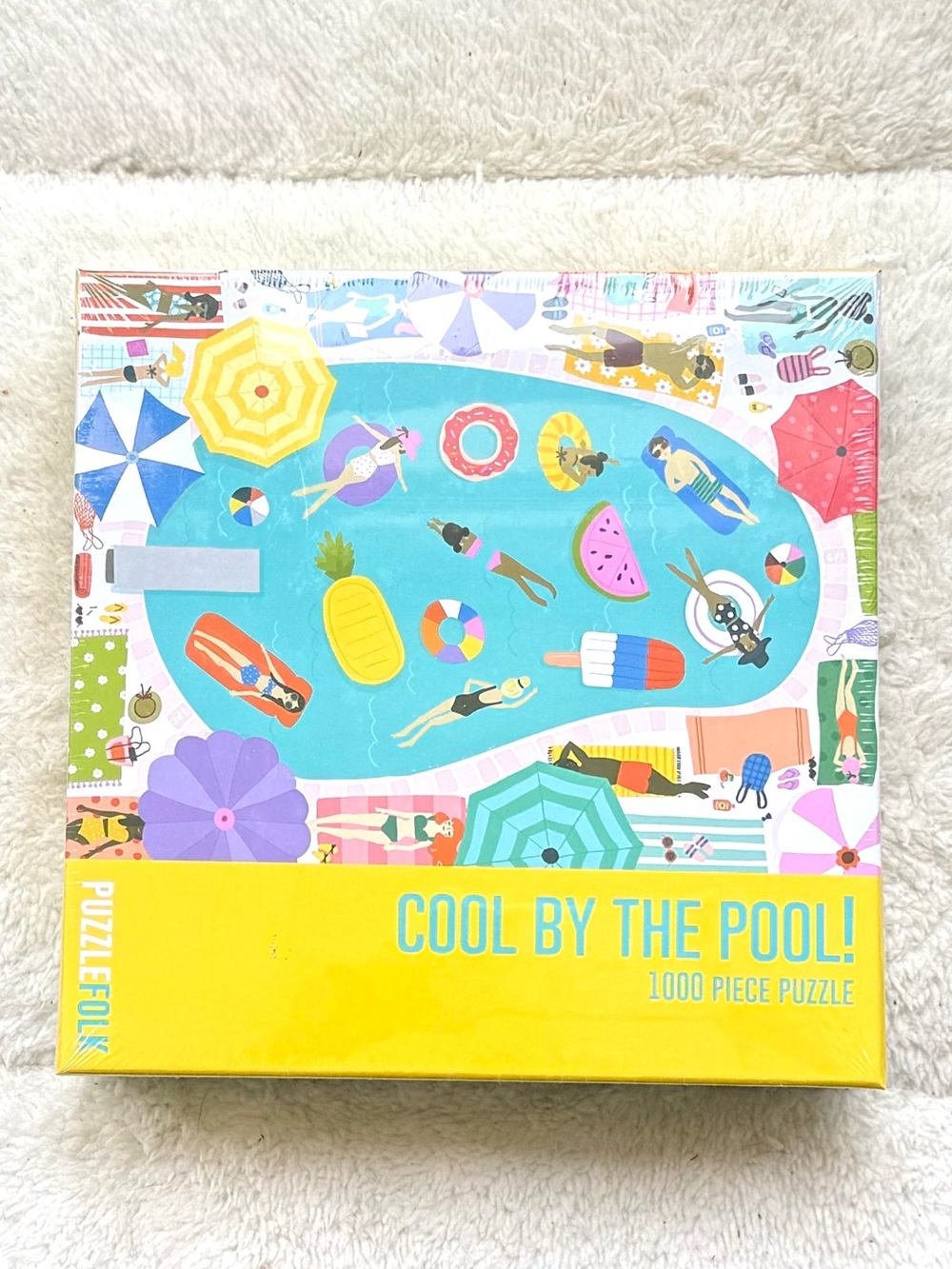 NEW! Puzzlefolk Cool by the Pool! 1000 Piece Puzzle